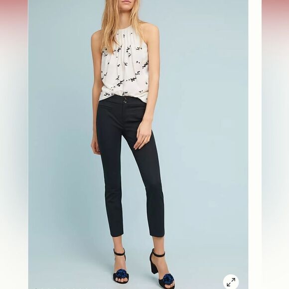 EXCELLENT CONDITION SIZE 10 ANTHROPOLOGIE ESSENTIAL SLIM PANT - Picture 1 of 10